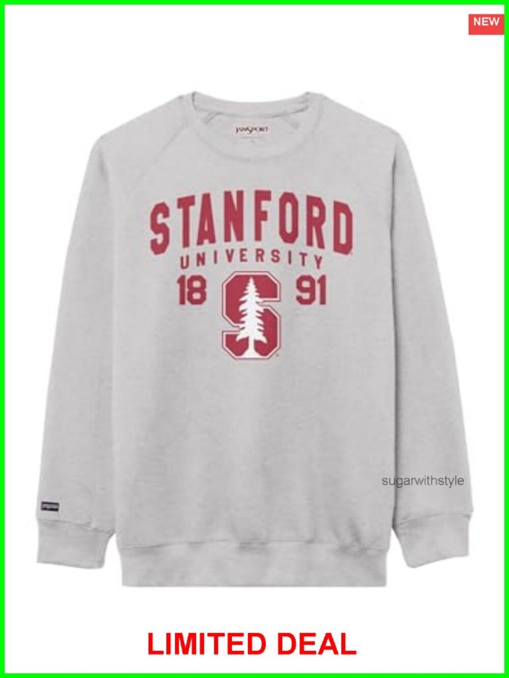 NCAA Stanford Cardinal Pullover Sweatshirt Crewneck Cotton Polyester Blend
